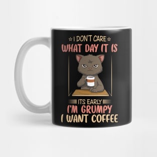 Funny Angry Cat Coffee Lover Feline Morning Animal Mug